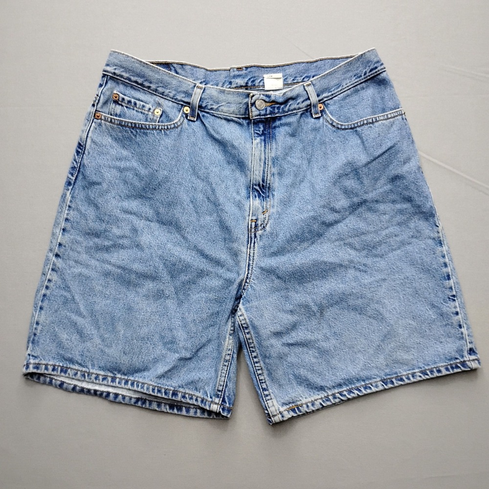 Levis 550 Relaxed Fit Denim Shorts Light Wash Blue Womens 18W
